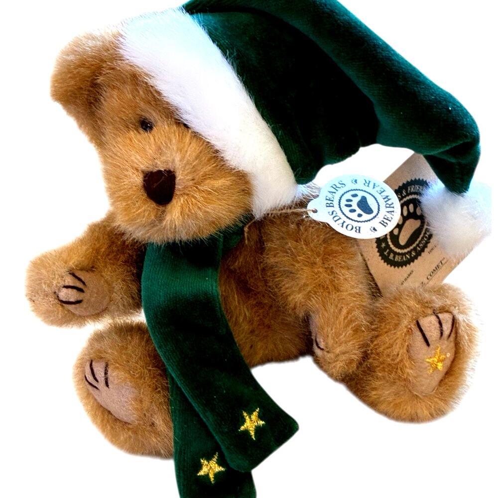VTG Boyds Bear Christmas Santa Comet Star Jointed Stuffed Plush Y2K 2000 Fuzzy